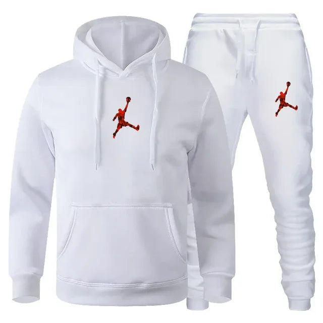 Spring and winter men and women can pullover hoodie + jogging pants two-piece hip hop sportswear suit fashion trend