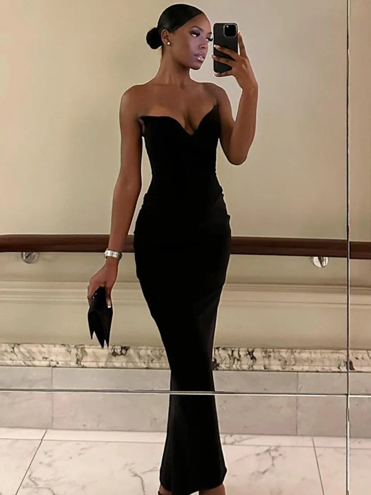 Dress Summer Backless Slim Long Dress Evening Party Dresses For Women 2023