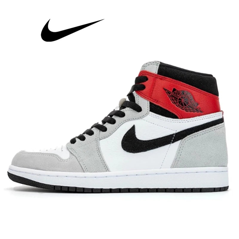 Nike x Air Jordan 1 Retro High OG Basketball Shoes For Men's Women's Classics Grey Smoke Outdoor Sports Sneakers