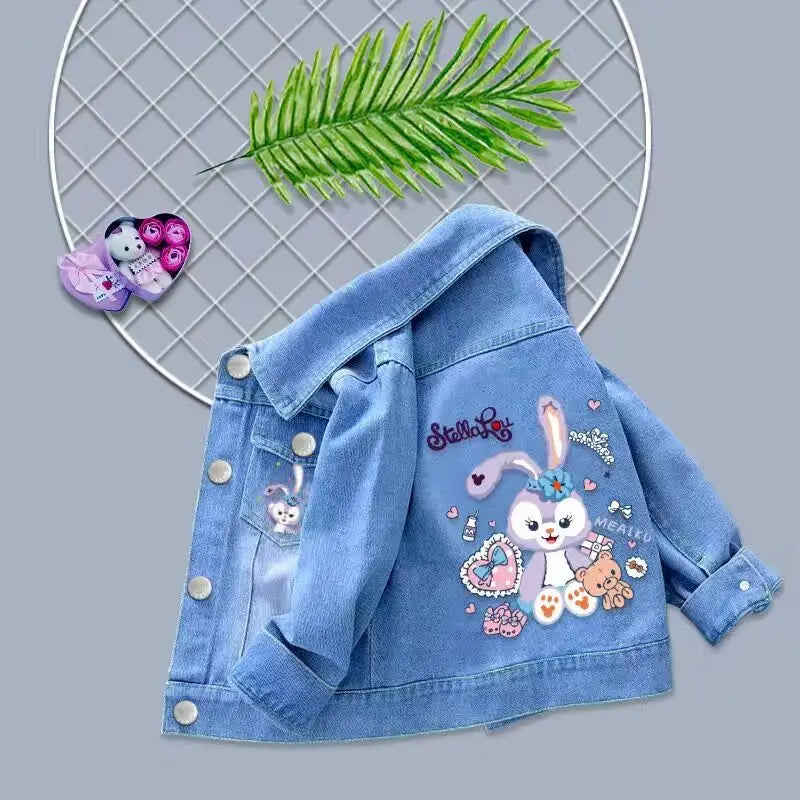 2024 New Cartoon Mickey Minnie Mouse Denim Jacket For Boys Girls Coat Spring Autumn Children Outerwear Baby Kids Casual Jackets