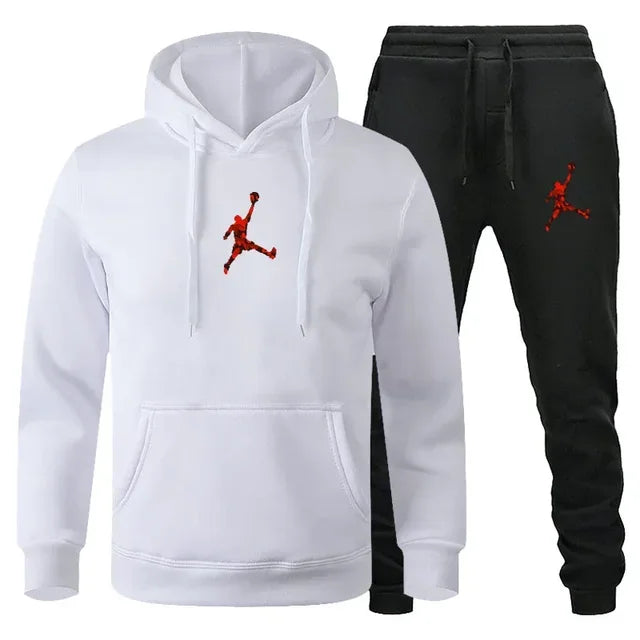 Spring and winter men and women can pullover hoodie + jogging pants two-piece hip hop sportswear suit fashion trend