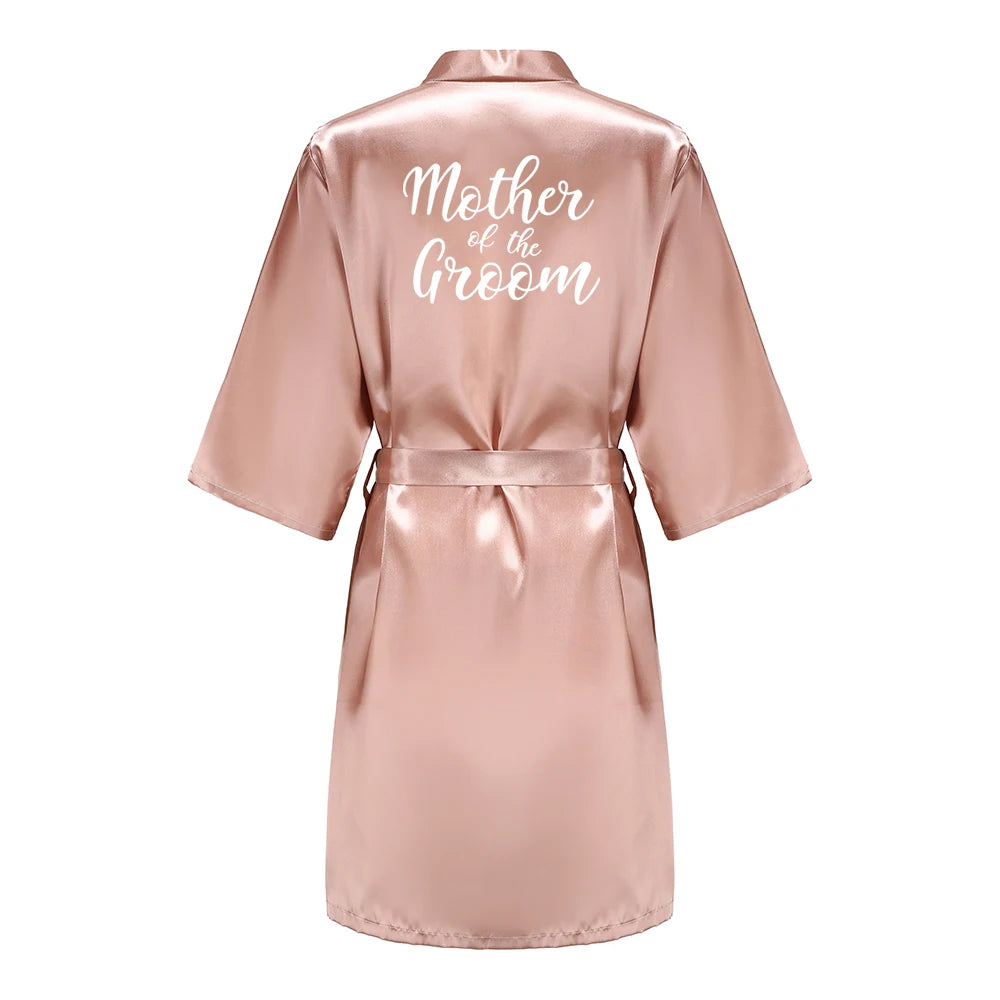 Wedding Bride Bridesmaid Robes for Women Bridal Party Gifts Team Dress Gown Silk Satin Sleepwear Kimono Sexy Summer Bathrobe