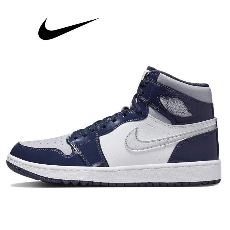 Nike x Air Jordan 1 Retro High OG Basketball Shoes For Men's Women's Classics Grey Smoke Outdoor Sports Sneakers