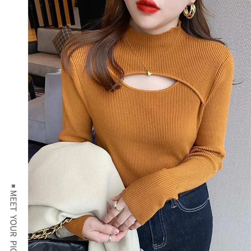 Pullover  Sweater Women Traf Oversized Sweater New Trendy Fashion Jumper  Fashion Tops 2023 Women  Winter Clothes Women Jumper