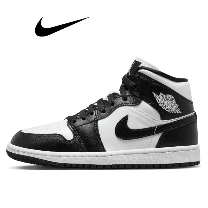 Nike x Air Jordan 1 Retro High OG Basketball Shoes For Men's Women's Classics Grey Smoke Outdoor Sports Sneakers