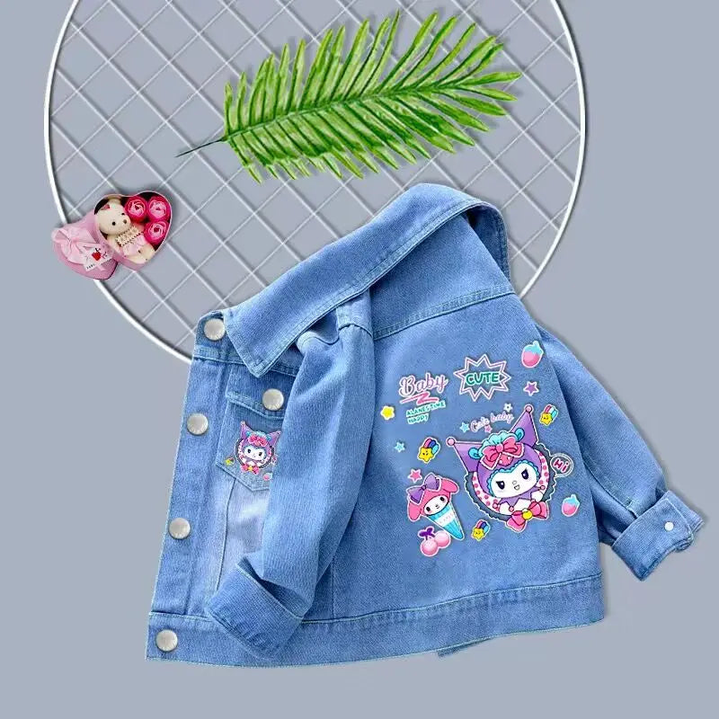 2024 New Cartoon Mickey Minnie Mouse Denim Jacket For Boys Girls Coat Spring Autumn Children Outerwear Baby Kids Casual Jackets