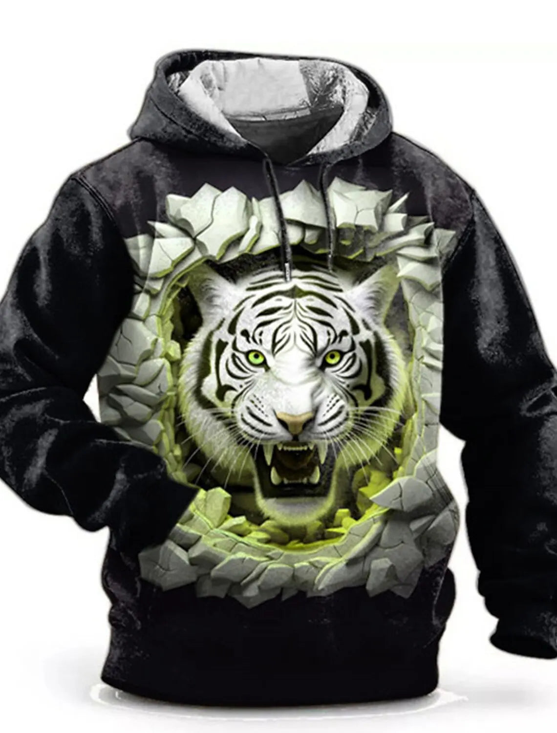 Graphic Lion Men's Fashion 3D Print Hoodie Streetwear Hoodies Long Sleeve Hooded Print Front Pocket Spring Hoodie Sweatshirt