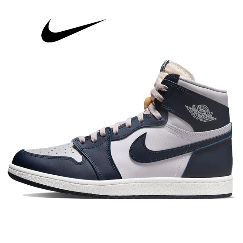 Nike x Air Jordan 1 Retro High OG Basketball Shoes For Men's Women's Classics Grey Smoke Outdoor Sports Sneakers